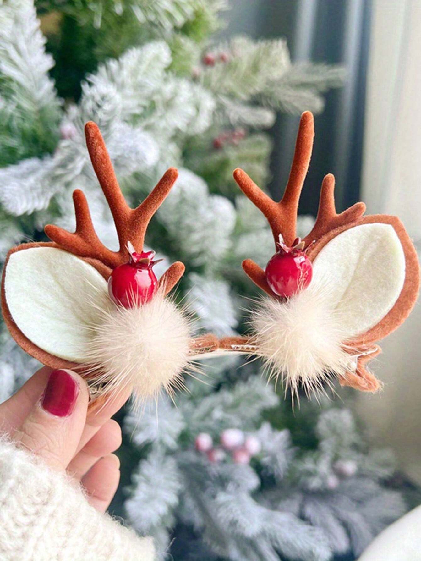 Christmas Reindeer Antler Clips