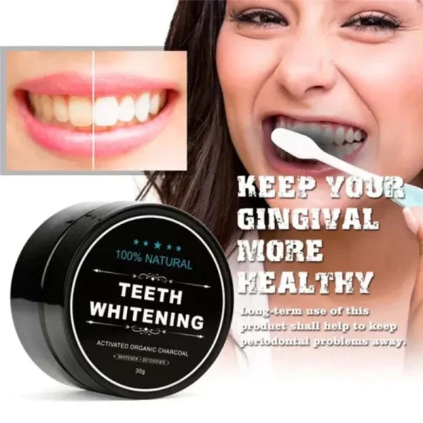 Organic Teeth Whitening Charcoal Powder – Natural 30g Stain Remover