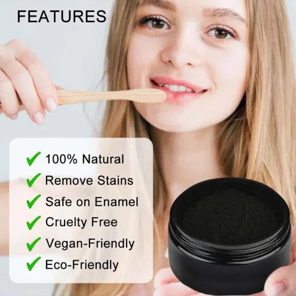 Organic Teeth Whitening Charcoal Powder – Natural 30g Stain Remover